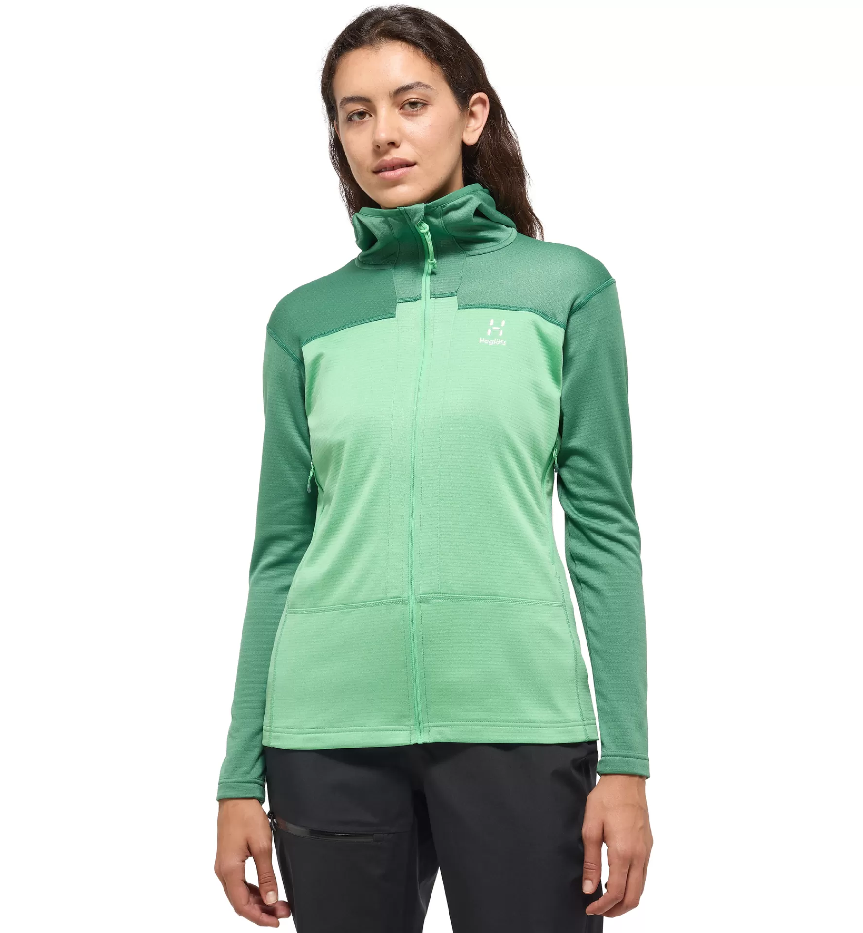 Outlet Haglöfs ROC Flash Mid Hood Women Dk Jelly Green/Mint Stone