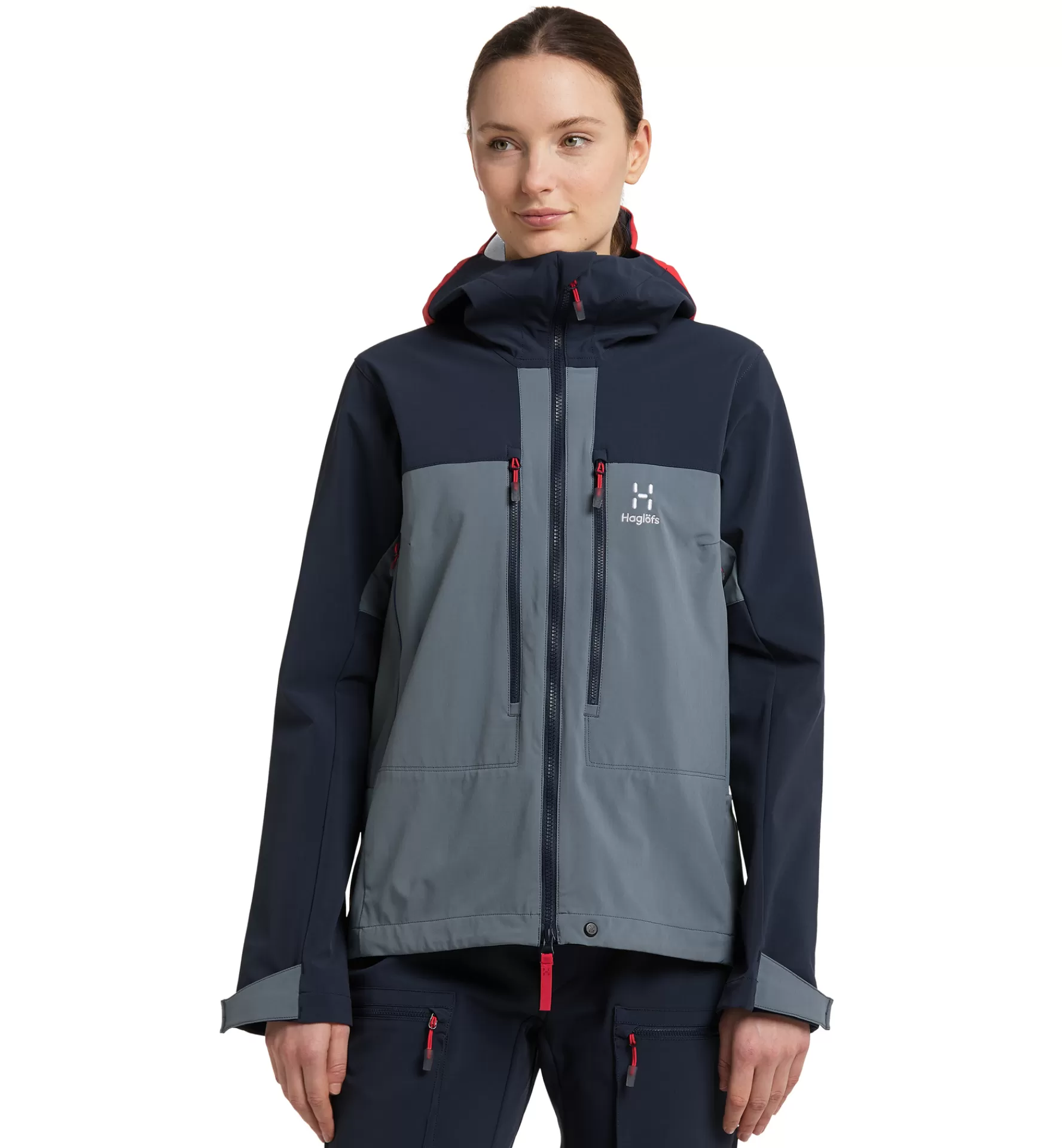 Shop Haglöfs Roc Sight Softshell Jacket Women Steel blue/Tarn blue