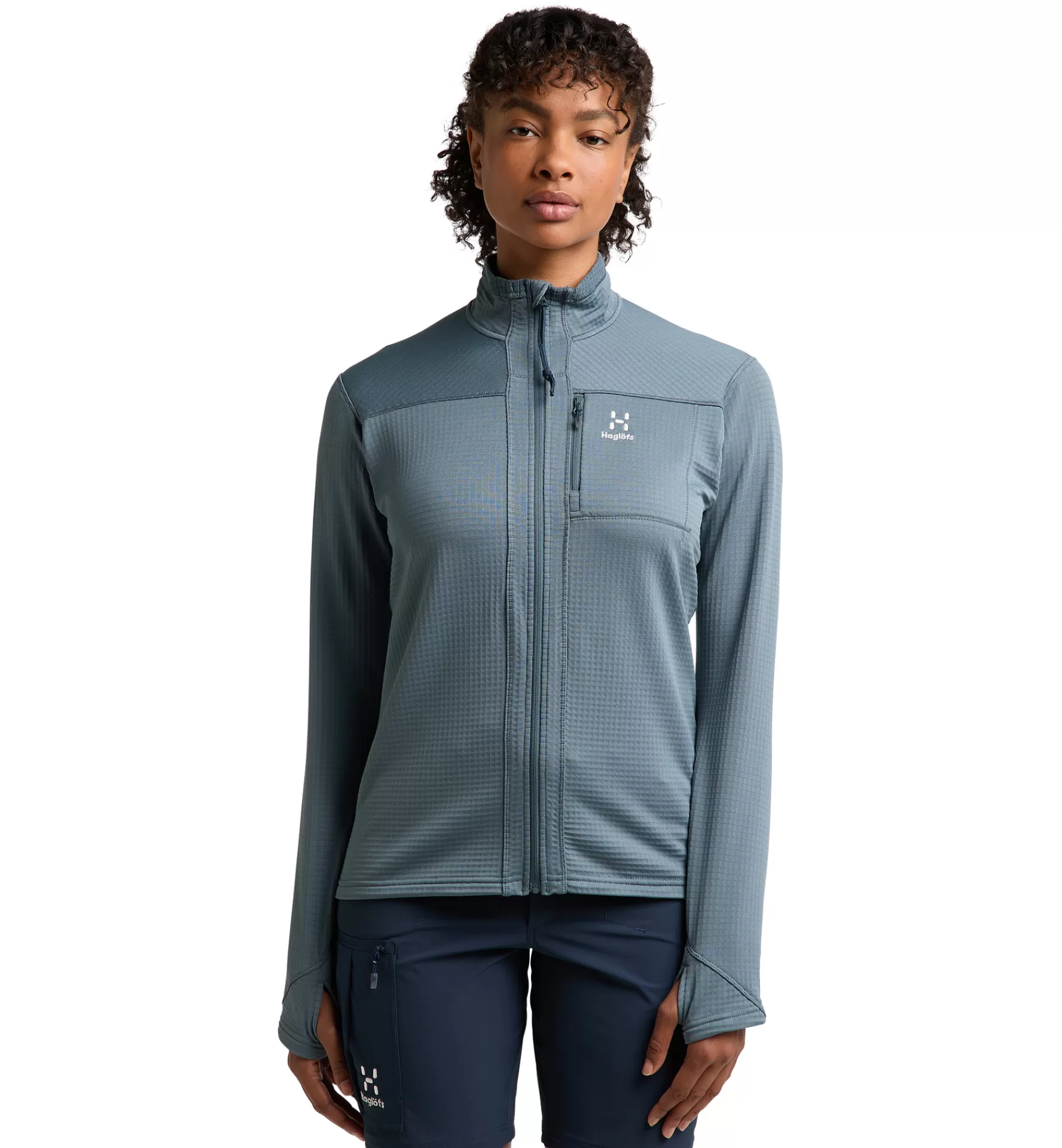 Fashion Haglöfs ROC Spitz Mid Jacket Women Steel Blue