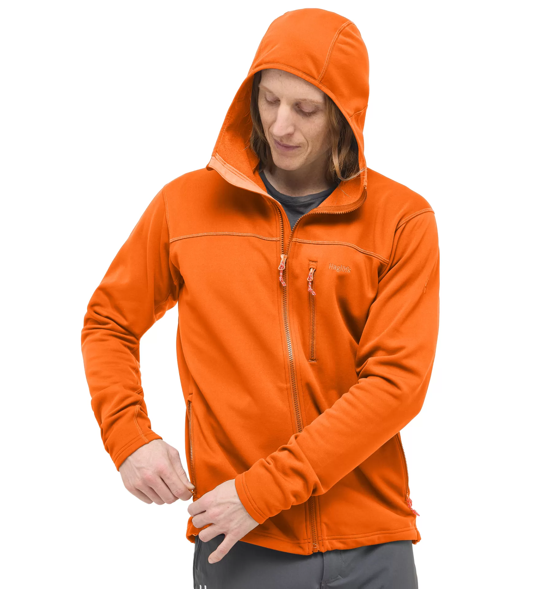 Outlet Haglöfs Rosson Mid Hood Men Blaze Orange