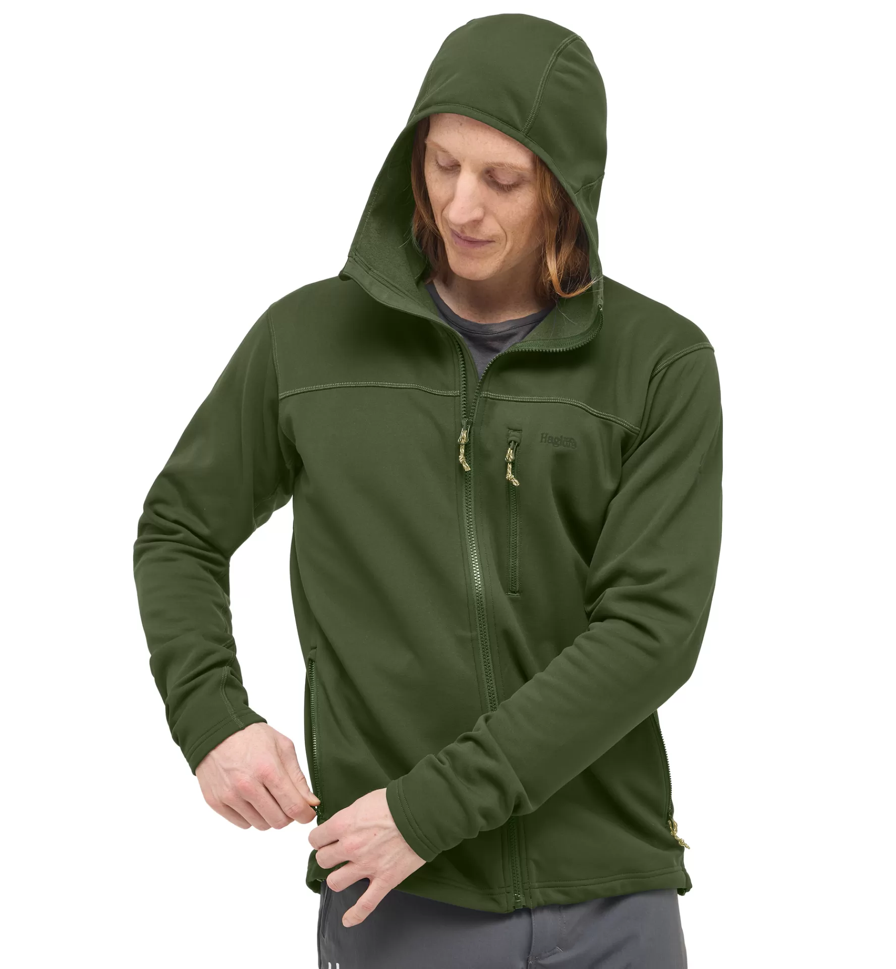 Outlet Haglöfs Rosson Mid Hood Men Seaweed Green