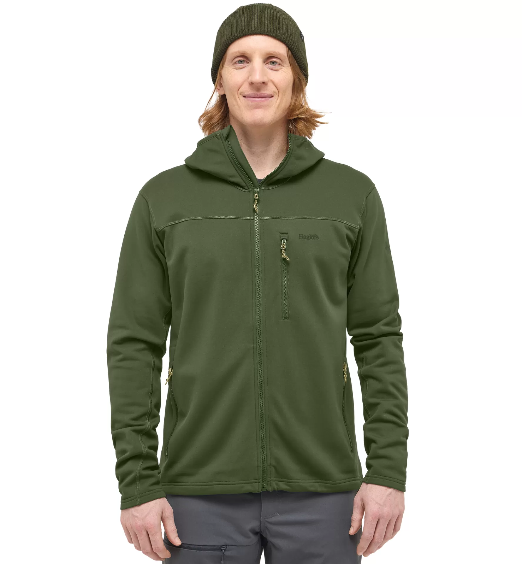 Outlet Haglöfs Rosson Mid Hood Men Seaweed Green