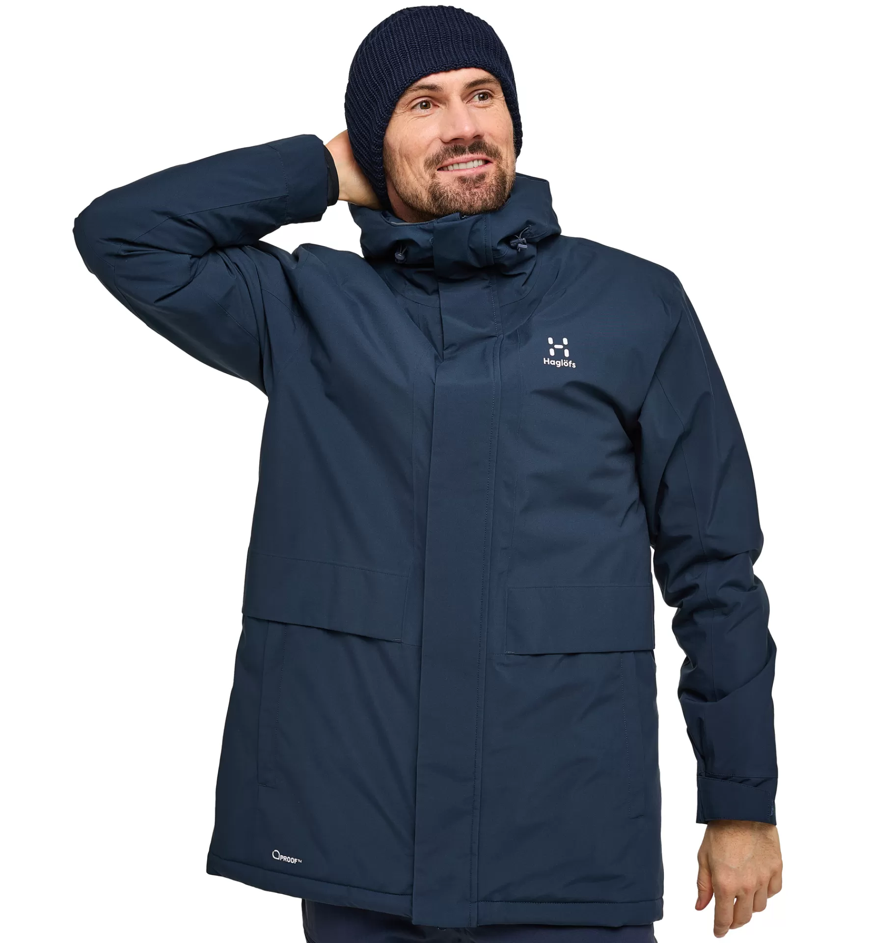 Fashion Haglöfs Salix Proof Mimic Parka Men Tarn Blue