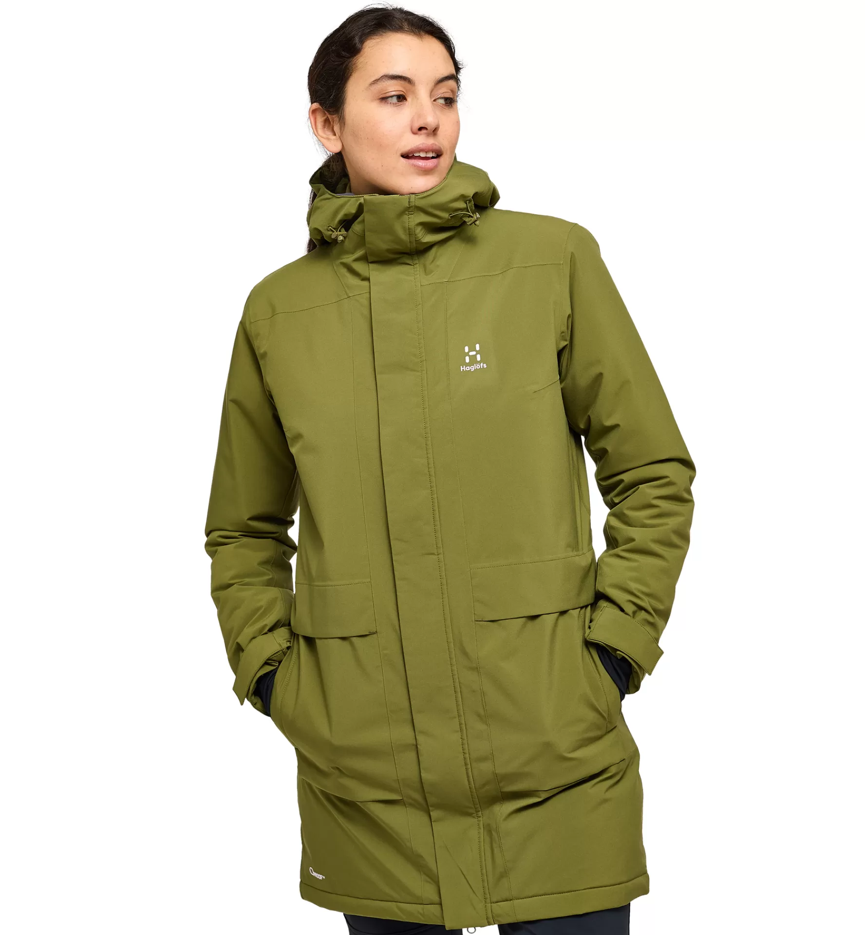 Clearance Haglöfs Salix Proof Mimic Parka Women Olive Green