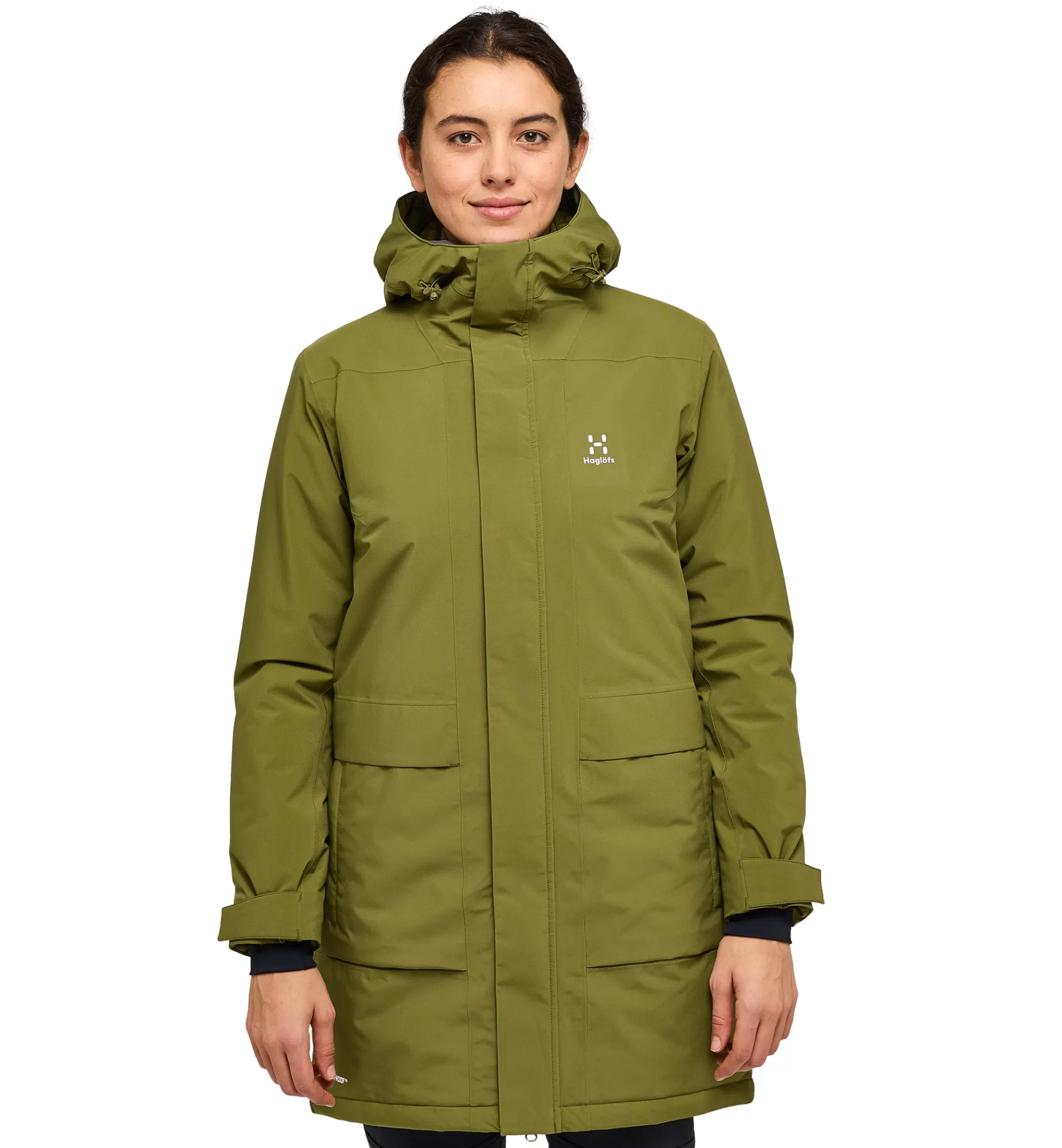 Clearance Haglöfs Salix Proof Mimic Parka Women Olive Green