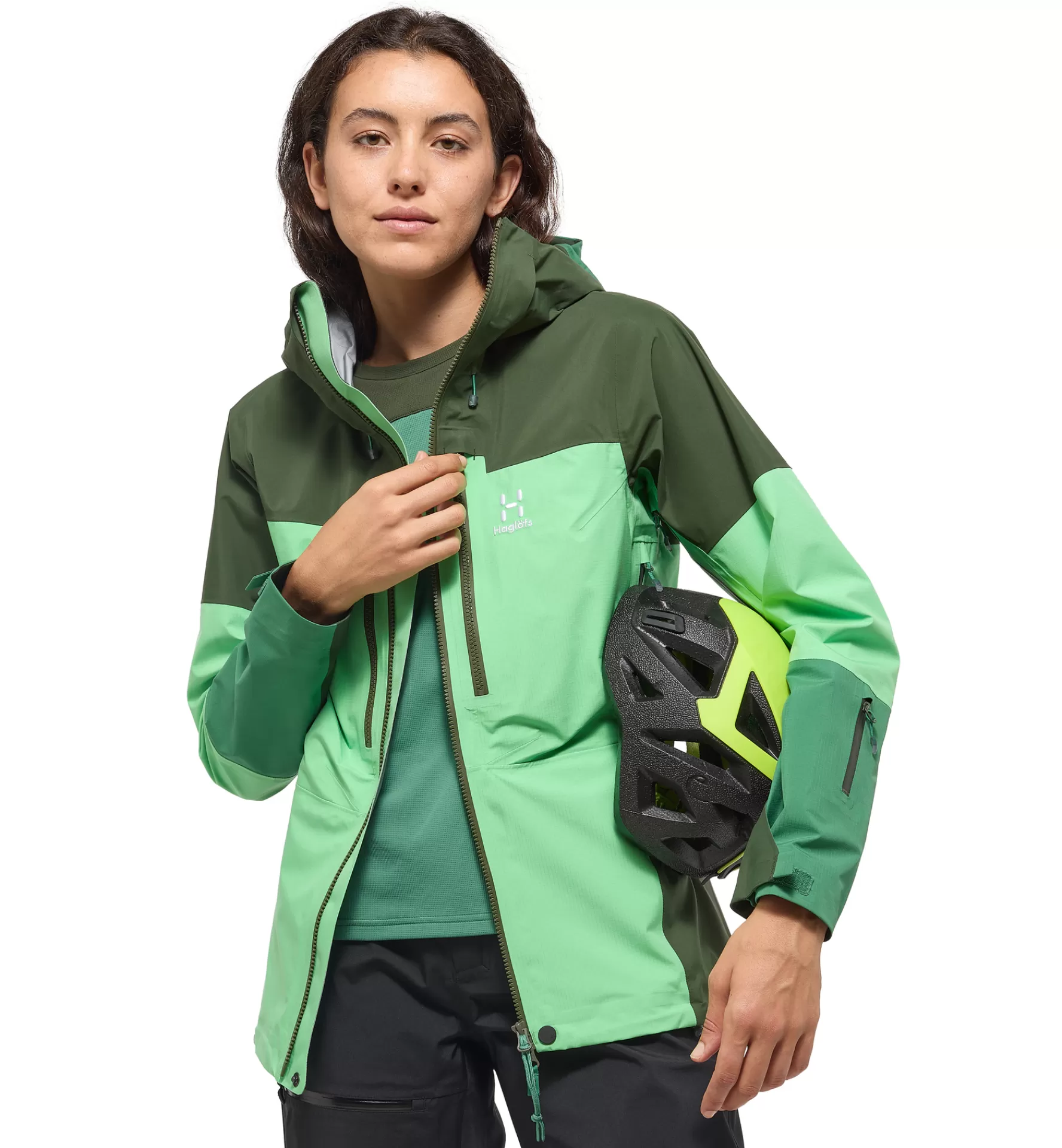 Discount Haglöfs Spitz GTX Pro Jacket Women Mint Stone/Seaweed Green