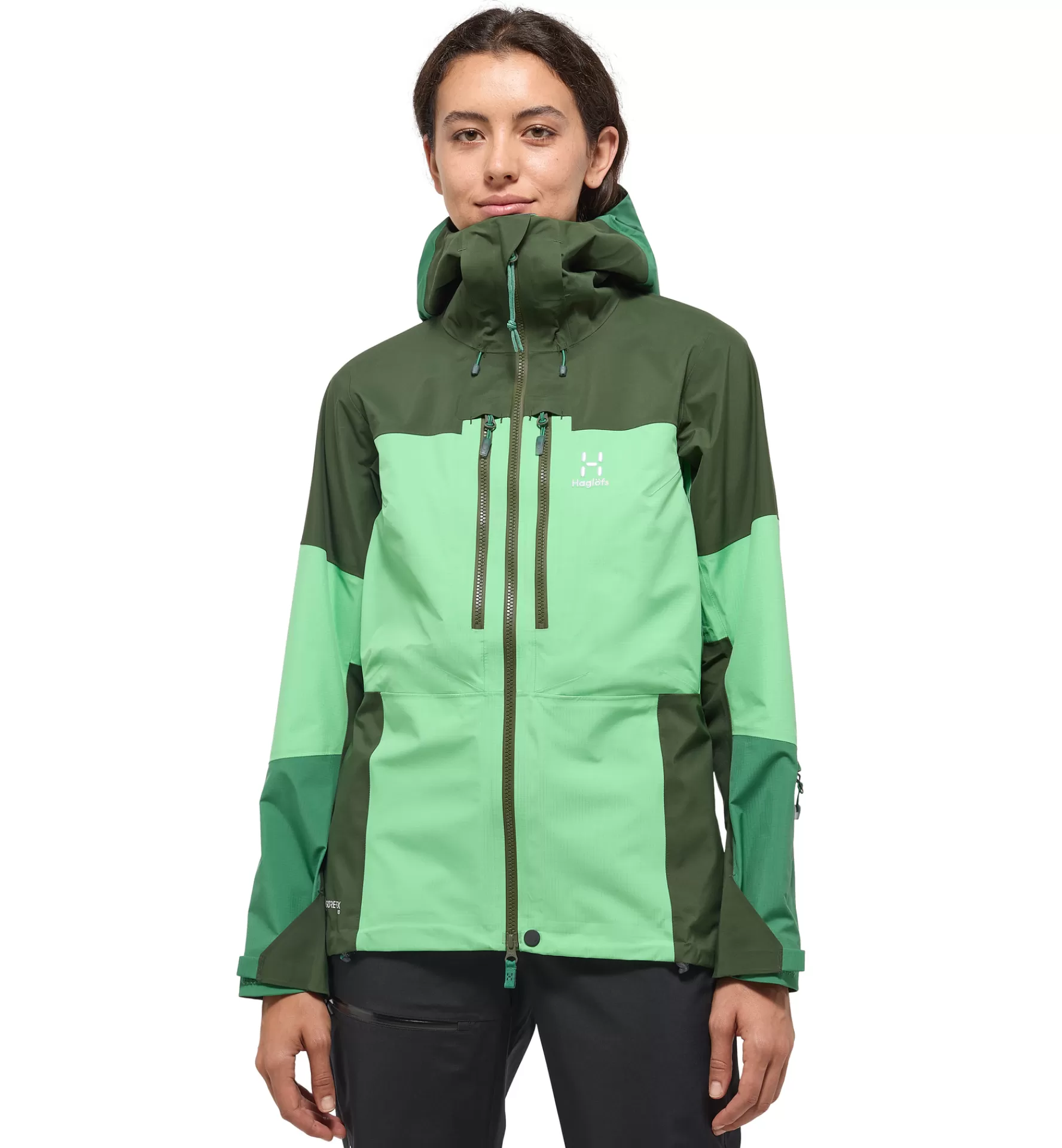 Discount Haglöfs Spitz GTX Pro Jacket Women Mint Stone/Seaweed Green