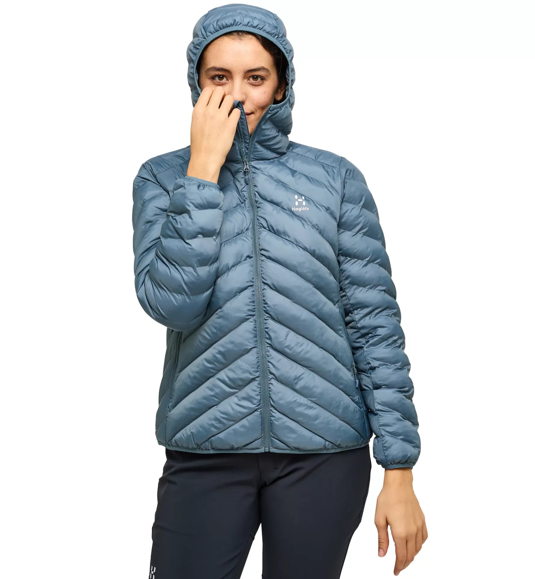 Fashion Haglöfs Särna Mimic Hood Women Steel Blue