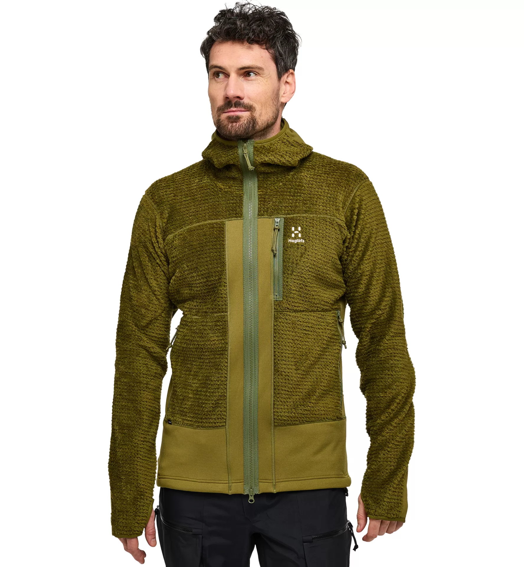 Clearance Haglöfs Vassi Mid Hood Men Olive Green